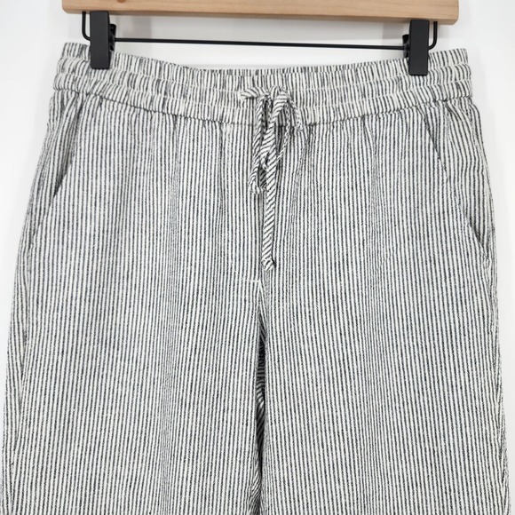J.Crew Striped Linen Blend Drawstring Waist Pant Womens 4 Coastal Beachy Resort - Picture 3 of 7